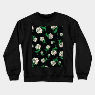 Rainbow Rose Hand Drawn Roses Pattern Crewneck Sweatshirt